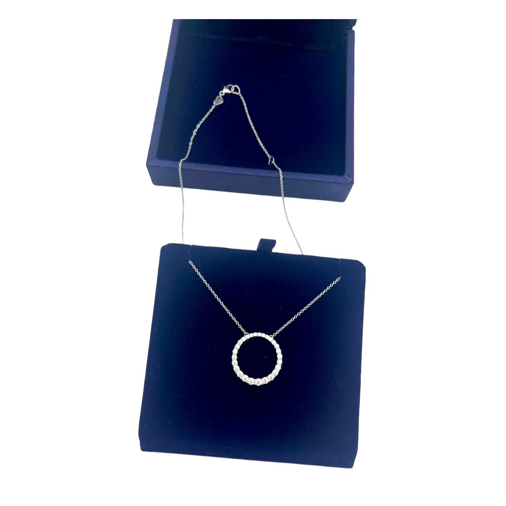 HEARTS ON FIRE 18k White Gold Chain, 1.05 CTW, Diamond Pendant Necklace, PERFECT - Picture 4 of 11